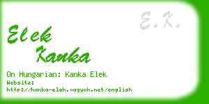 elek kanka business card